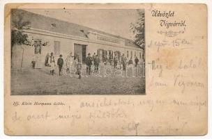 1901 Végvár, Tormac; Ifj. Klein Hermann üzlete / shop (Rb)
