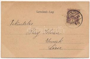 Arad. Szecessziós litho keret címerrel / Art Nouveau litho coat of arms