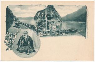 Orsova, Kazán-szoros, Bego Mustafa. G. Hutterer / Kasanpartie, Kasaneingang / Cazane / gorge, Turkis...