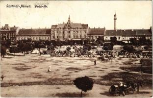 1916 Szatmárnémeti, Satu Mare; Deák tér, piac / market square (fl)
