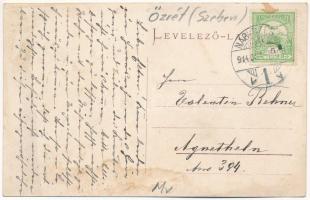 1914 Nagyszeben, Hermannstadt, Sibiu; Őzrét / Santa / Schanta, Rehwiese (ázott / wet damage)