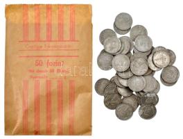 1941-1944. 1P Al (55x) &quot;Országos Takarékpénztár - 50 Forint, 100 darab 50 filléres&quot; papírzacskóban, a zacskó bélyegzés nélkül T:F oxidáció, porózus  Adamo P6.1