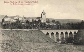 Castle Thalberg with railway-bridge
