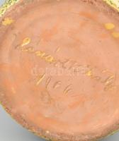 Lénárt Mihály: Retró kerámia váza 1966, ragasztott, m: 55,5 cm