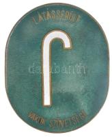 ~1930. Látássérült - Vakok Szövetsége zománcozott bronz jelvény (41x50mm) T:AU apró zománchiba / Hungary ~1930. Visually Impaired - Association of the Blinds enamelled bronze badge (41x50mm) C:AU small enamel error