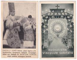 1938 Budapest XXXIV. Nemzetközi Eucharisztikus Kongresszus / 34th International Eucharistic Congress - 2 db RÉGI képeslap / 2 pre-1945 postcards