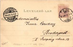 1899 (Vorläufer) Fiume, Rijeka; Porto Nuovo / port and sailing ships. Kuenstlerpostkarte No. 1142. v...