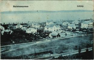 1922 Balatonszemes, látkép a vasúttal (EK)