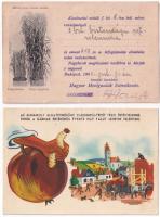 2 db mezőgazdasági reklám képeslap: műtrágyázás, almamoly / 2 agricultural advertisement postcards: fertilization, apple moth