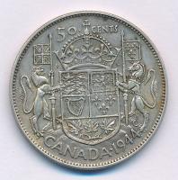 Kanada 1944. 50c Ag "VI. György" T:XF
Canada 1944. 50 Cents Ag "George VI" C:XF...