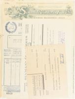 1930-1945 6 db különféle cégek fejlécével ellátott számla és levél
