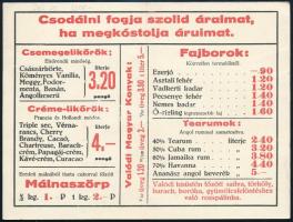 cca 1930 Grósz Lipót Húsvéti bor árjegyzék litho nyomtatvány. 4 p