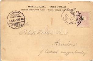 1898 (Vorläufer) Belgrade, Beograd; Rue Dubrovacka / street view, shops (EK)