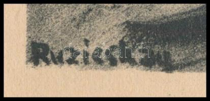 Ruzicskay György (1896-1993): Illusztráció. Algráfia, papír, jelzett az algrafián, 24,5×18 cm