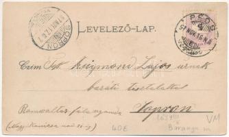 1897 (Vorläufer!) Pécs, Fünfkirchen; látkép. Engel Lajos kiadása, litho (EK)