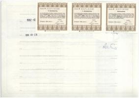 6xklf vegyes részvény és sorsjegy, benne Budapest 1886. "Egyházi Műemlék Alap" sorsjegyköl...