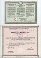 6xklf vegyes részvény és sorsjegy, benne Budapest 1886. "Egyházi Műemlék Alap" sorsjegyköl...