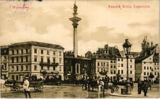 1907 Warszawa, Varsovie, Warschau, Warsaw; Pomnik Króla Zygmunta / monument