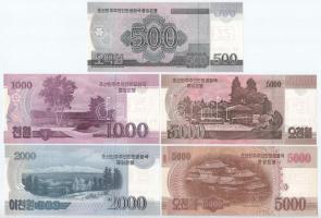 Észak-Korea 2002-2013. 5W-5000W (10xklf) MINTA felülnyomással és "0000000"-ás sorszámmal T...