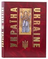 Ukraina / Ukraine. Az ukrán függetlenség 10. évfordulója alkalmából kiadott, történelmi és kulturális ismertető kiadvány. Kijev, 2001, Dnipro. Gazdag képanyaggal illusztrálva. Ukrán és angol nyelven. Kiadói aranyozott műbőr-kötés. / Illustrated publication commemorating the 10th anniversary of Ukraine's independence, in Ukrainian and English language