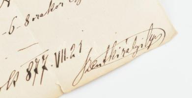 1877.VII.21. Orvosi recept, Szentkirályi Gyula aláírással + 2 db régi gyógyszeres doboz (Silver Allo...