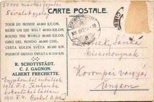 1911 R. Schottstädt, C. J. Gagnon, Albert Frechette. Reise um die Welt / Tour du Monde / world trave...