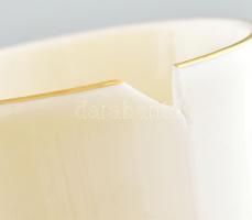 Zsolnay virág mintás porcelán váza. kézzel festett, jelzett, sérült. m: 25 cm