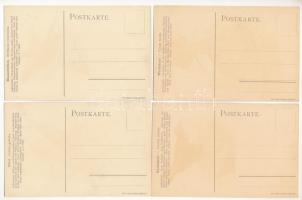 8 db RÉGI állat motívum képeslap: madarak (litho művészlapok W. Heubach szignóval) és a Magyar Kir. ...