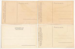 8 db RÉGI állat motívum képeslap: madarak (litho művészlapok W. Heubach szignóval) és a Magyar Kir. ...