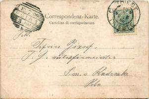 1900 Trieste, Trieszt; Hafen / Porto / port, lighthouse (tear)