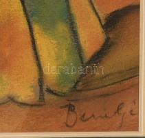 Bene Gé... jelzéssel: Halas csendélet. Pasztell, papír, dekoratív üvegezett keretben. 43x32 cm