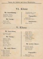 1873 Klassenausweis der Zöglinge an der isr. sechsklassigen Volksschule zu Trenchin im Schuljahre 18...