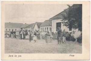 Alsójára, Alsó-Jára, Iara de Jos, Iara; Piata / Piactér, üzlet. Gavrila T. Popa kiadása / market square, shop (EK)