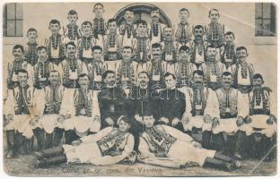 1908 Vasziova, Vasiova (Boksánbánya, Németbogsán, Deutsch-Bogsan, Bocsa Montana); Corul gr. or. rom. din Vasiova / Román ortodox kórus Vasziovából. Carl Szabonáry felvétele és kiadása / Romanian Orthodox choir from Vasiova (EM)