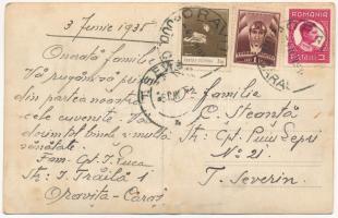 1935 Oravicabánya, Oravica, Oravicza, Oravita; Liceul General Dragalina / gimnázium / grammar school...