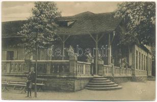 1930 Detta, Ghedu, Deta; Liget vendéglő, étterem. Alex. Ballon kiadása / Restaurantul parcului / park restaurant (ázott / wet damage)