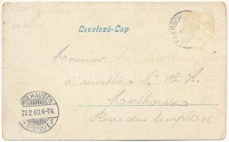 1900 Sárkány, Schirkonyen, Sercaia (Brassó, Brasov); Fogaras utca, templom / Fogarascher-Strasse / S...