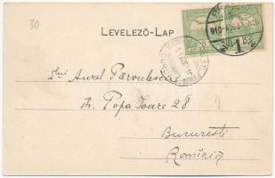 1910 Felsőtömös, Felső-Tömös, Timisu de Sus; vasúti sín hajtánnyal / railway track with handcar