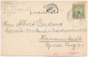 Nagyapold, Grosspold, Apoldu de Sus; Brücke vor dem Tunnel. Bahnstrecke Alvincz-Nagyszeben / vasúti ...