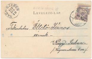 1900 Beszterce, Bistritz, Bistrita; Gewerbevereinshaus / Iparosegylet háza. Carl Csallner kiadása / ...