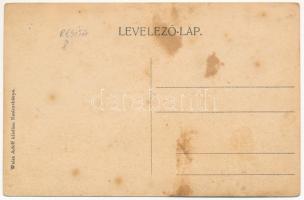 Resicabánya, Resicza, Recita, Resita; Fő utca a polgári iskolával, háttérben vasgyár. Weisz Adolf ki...