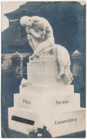 Karánsebes, Caransebes; Pro Patria / Első világháborús hősök szobra, emlékmű / WWI military monument (EK)