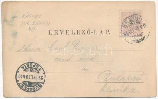 1899 (Vorläufer) Barcarozsnyó, Rozsnyó, Rosenau, Rasnov (bei Kronstadt); vár. H. Zeidner kiadása / c...