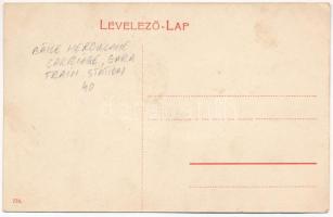 Herkulesfürdő, Baile Herculane; Pályaudvar, vasútállomás, hintó / Bahnhof / railway station, horse-d...