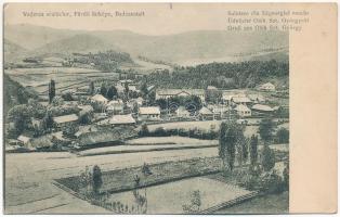 1908 Oláhszentgyörgy, Sangeorgiul Roman, Sangeorz-Bai; Vederea scaldelor / fürdő látképe / Badeanstalt / general view, spa (EK)