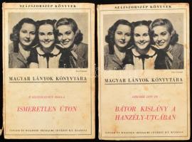 Százszorszép könyvek két kötete: Walleshausen Ilona? Ismeretlen úton + Szegedi István : Bátor kislány a Hanzély utcában. Bp., é.n. Singer. Kissé sérült papírkötésben