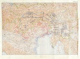 1915 I. világháborús front térkép Isonzó 90x98 cm