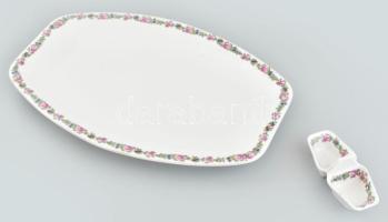 MCP csehszlovák porcelán, fűszertartó, leveses tál, főzelékes és sültes tál. Kopásokkal, jelzett