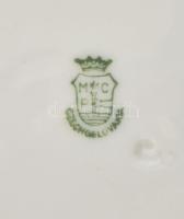 MCP csehszlovák porcelán, fűszertartó, leveses tál, főzelékes és sültes tál. Kopásokkal, jelzett