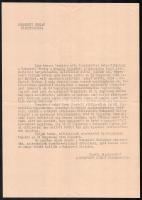 1936 Budapesti Hírlap fejléces gépelt levele, benne: "Igen becses levelére mély tisztelettel ér...